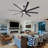 84 In Super Large Black Ceiling Fan With Remote Control 8 Blades-59126726-59126720-59126743
