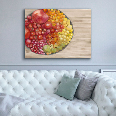 Toile épique «Bowls Of Fruit 1» par Alicia Ludwig, 54 po x 40 po