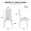 Ensemble de salle à manger rond 3 pièces, ensemble de 2 chaises de table pour la cuisine et la salle à manger, coin-repas, plateau de table en verre, argent / blanc-1303184372-1303184374