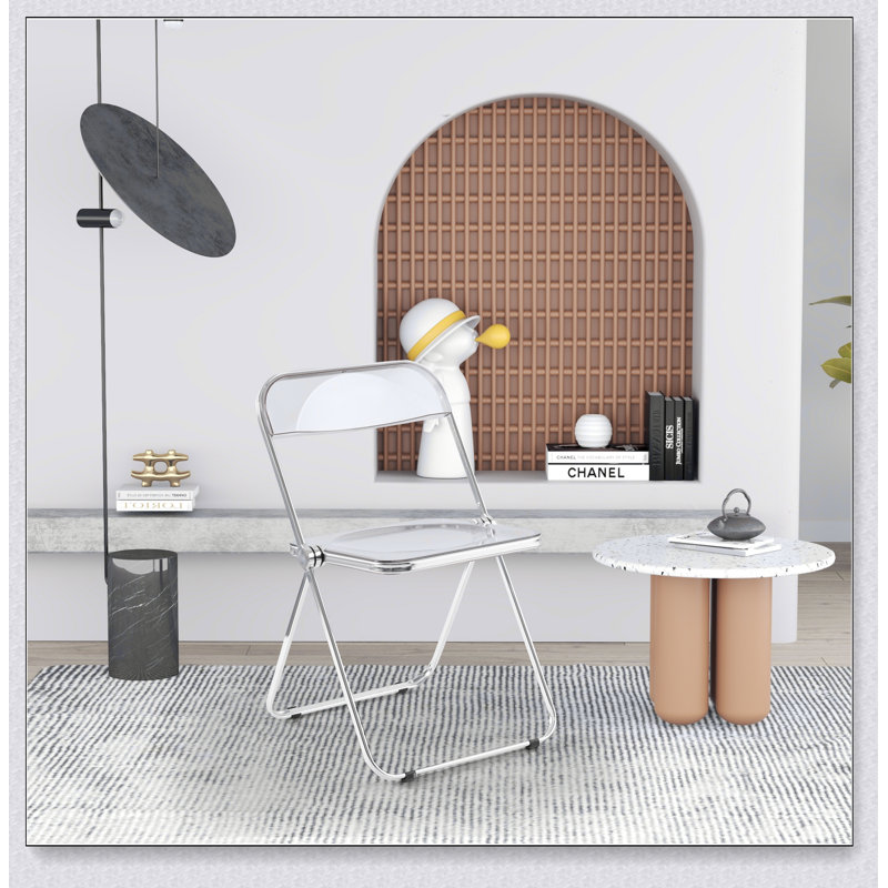 Chaise pliante / Chaises transparentes - Chaise fantôme empilable en cristal empilable - Plastique PC