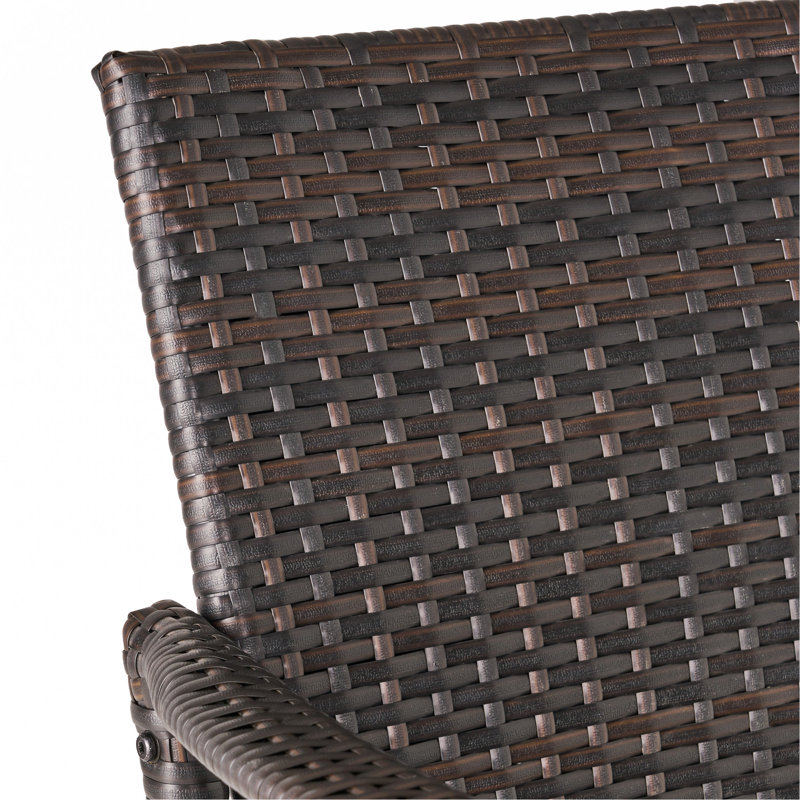 Charmant tabouret d'extérieur à l'allure moderne et durable, Marron foncé