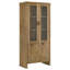Vitrine 4 portes brun clair vieilli
