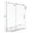 Vinesse 57" W x 76" H Frameless Shower Door-15662722-15662724