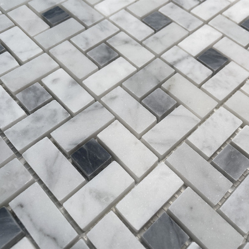 12" x 12" Marble Pinwheel Mosaic Floor Use Tile