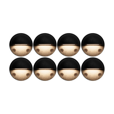 Black Low Voltage Integrated LED Metal Deck Light Pack