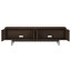 Meuble télé 70 po pour téléviseur de 75 po ou moins avec portes cannelées, rangement et gestion des câbles - Console média de salon Mid-Century moderne en aulne brun | Whitman-948202710-998068561