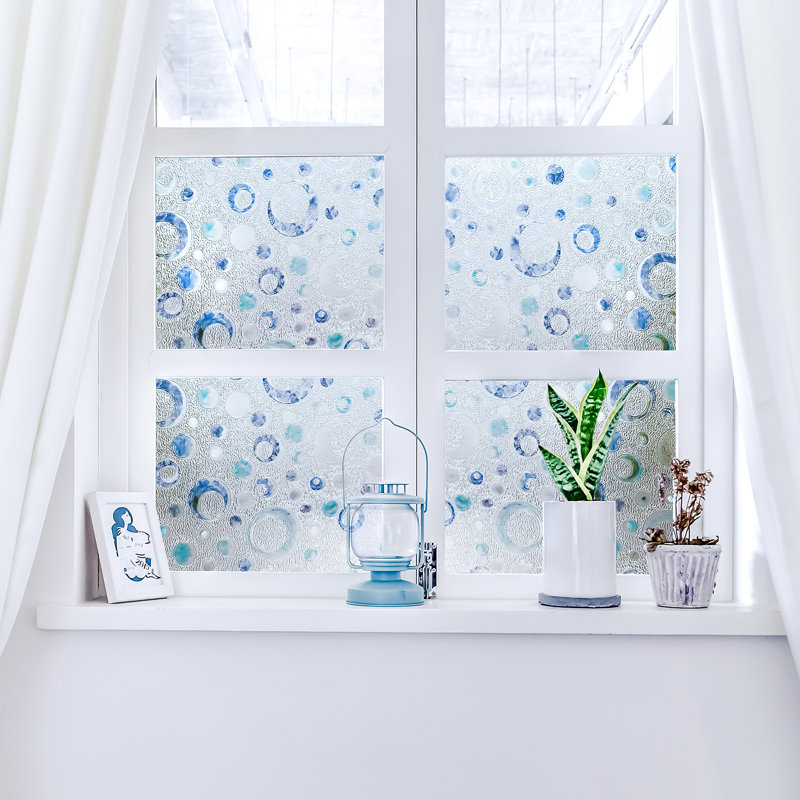 35,4 po X 78,7 po Autocollants décoratifs décoratifs en verre coloré