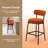 Sherpa Counter Height Bar Stools Set of 6 Modern Upholstered Barstools with Curved Open Back/Round Seat Boucle Comfortable Bar Chairs for Kitchen Island, 24.6 Inch-1606000220