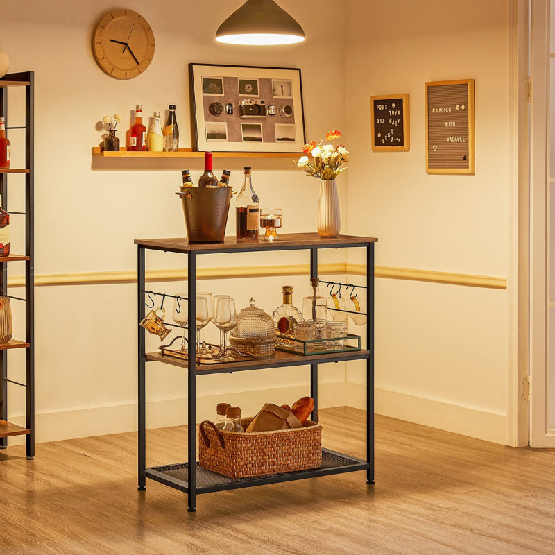 Kitchen Island Shelf, Baker's Rack, Microwave Oven Stand, With Metal Frame