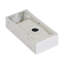 Lavabo de salle de bain mural en céramique blanche - 14,27 x 7,07 po rectangulaire, teinture, faible absorption d'eau, résistance aux acides, lavabo moderne avec trou de robinet, lavabo rectangulaire à fixation, teinture et absorption