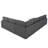 130" U-Shaped Sectional Sofa Bed with Chaise, Pull Out Sleeper and Storage, 7-Seater Convertible Couch for Living Room, Gray Corduroy-1092985286