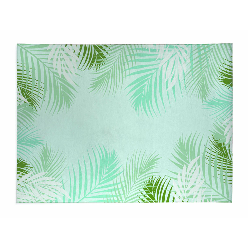 Waving Palm Outdoor Rug, Rectangle 8' x 10'
