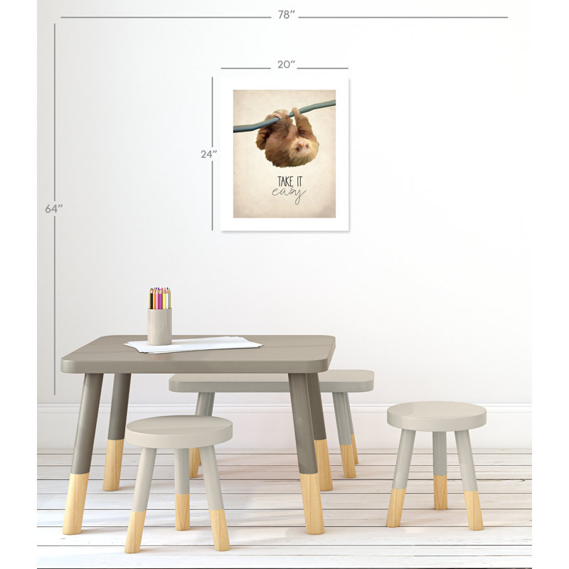 Impression sur papier roulée «Take It Easy», H 24 po x l 20 po x P 1 po