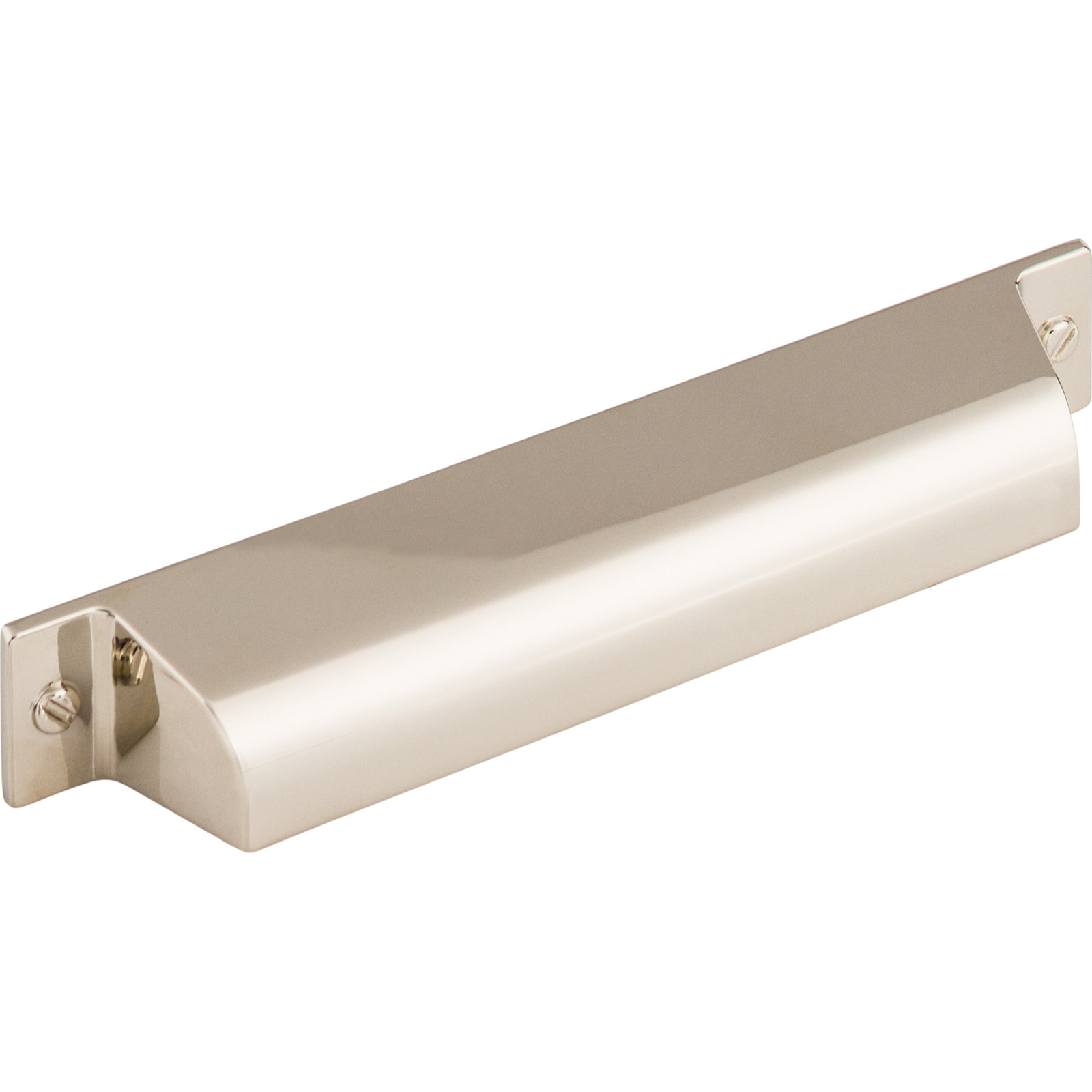 Channing Cup/Bin pull, Polished Nickel, 5" Center to Center
