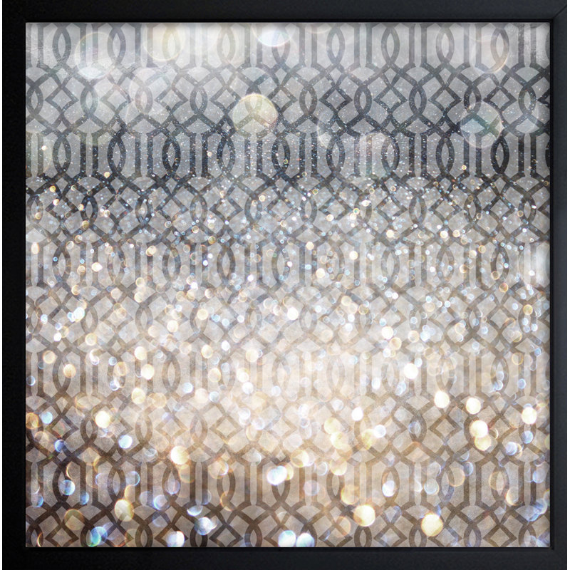 « Floresque », impression d'art graphique, H 14 po x l 14 po, Cadre noir