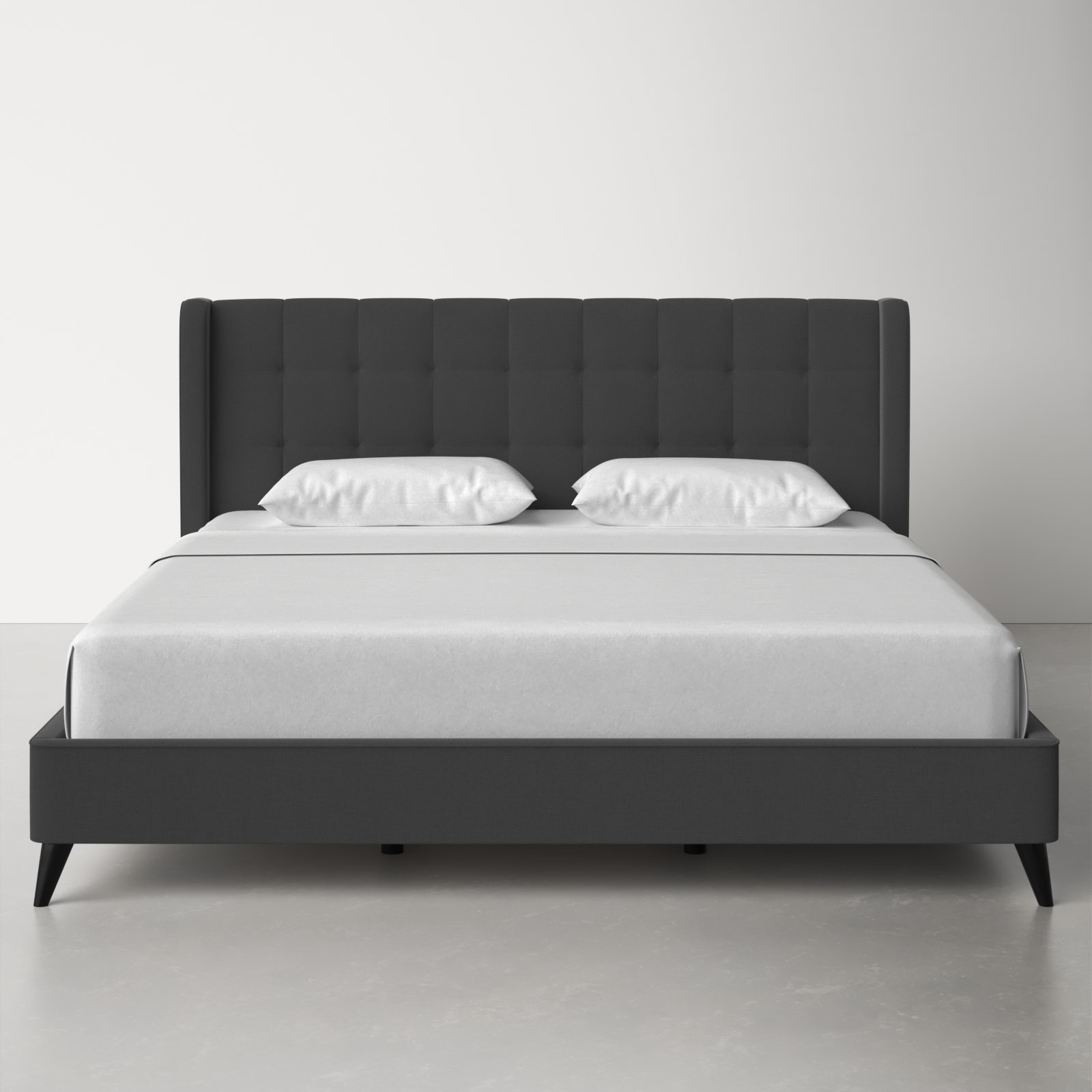 Light grey best sale winged bed