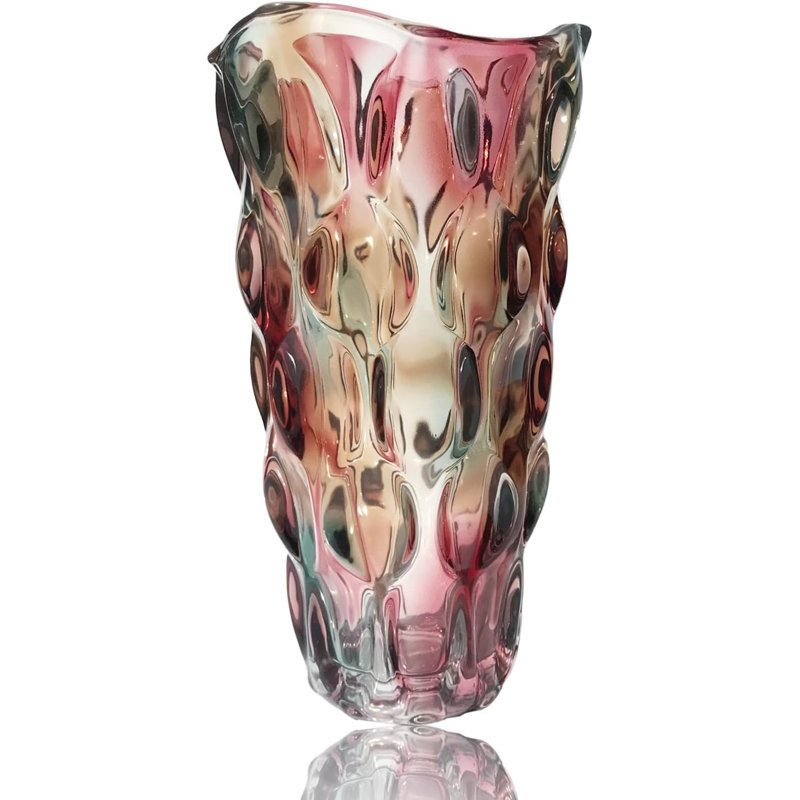 Vase de table en verre Kaitly, Mauve clair