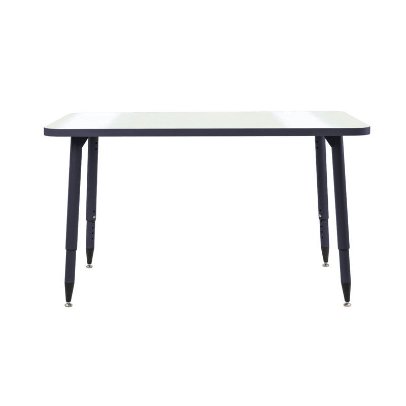 Table d'activité rectangulaire 24 x 48 avec pieds fuselés réglables Adapte, 30" x 48", Marine