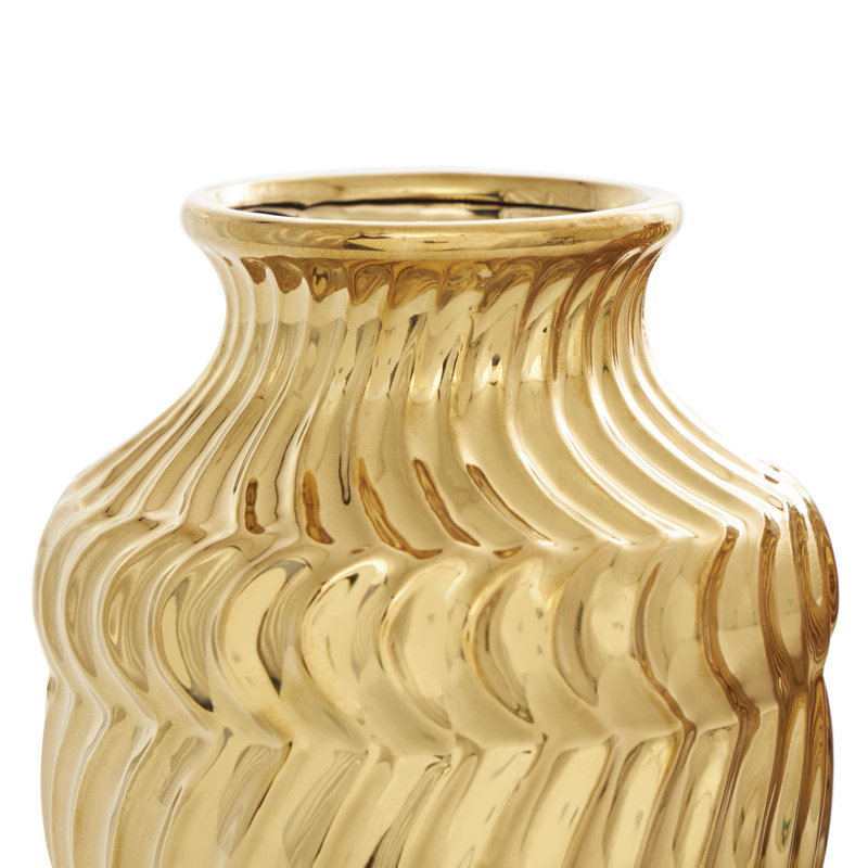 Vase de table en céramique Milanni, Or, Moyenne
