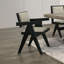 Contemporary 7Pc Black Dining Set Rubber Wood Dining Table W 2X Arm Chairs And 4X Side Chairs