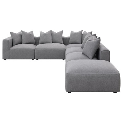 Womack 6-piece Upholstered Modular Sectional Grey