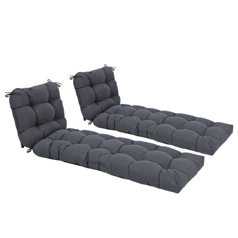 Tufted Lounger Cushion set of 5, Gray