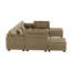 8 Seater Corduroy Corner Sofa -205672173
