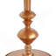Petite petite table de bout ronde dorée, hauteur 29,3 po, décor métallique rétro