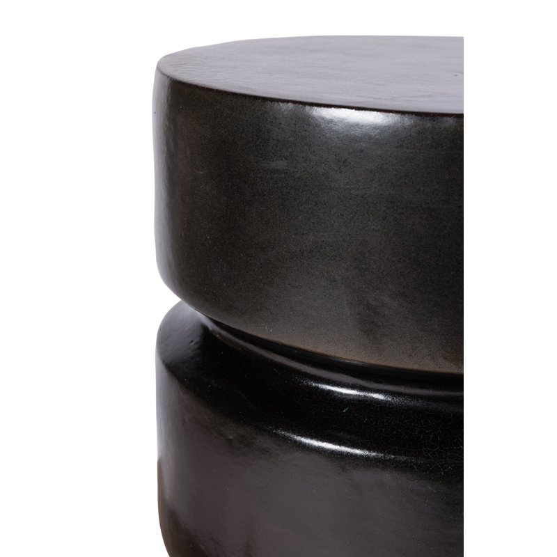 Ceramics Accent Stool, Iron Semi-Gloss
