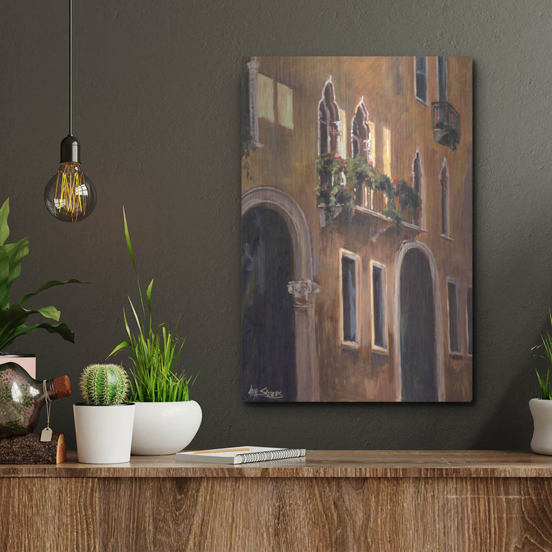 «Scenic Italy 6» par Allayn Stevens, art mural en métal, H 16 po x l 12 po