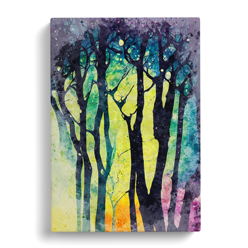Paint Splash Forest No.2 - Wrapped Canvas, 50cm H x 35cm W x 3cm D