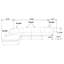 Canapé modulaire rembourré 5 pièces Trayce Ivoire-98386880
