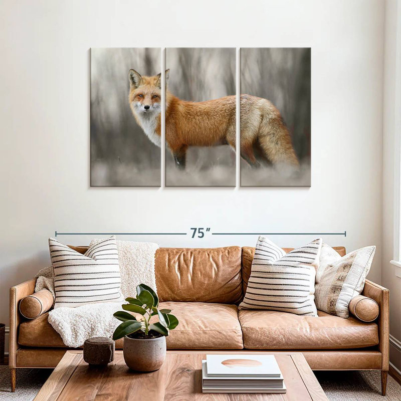 Charming Red Fox, 36" H x 57" W