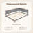 80"X58" Full Size Wood White Bed-106736543