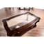 Table basse traditionnelle 51,6 po, chêne foncé
