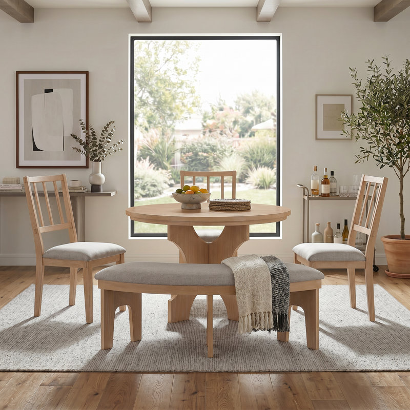 Ensemble de table de salle à manger 5 pièces Rustic Charm, Natural