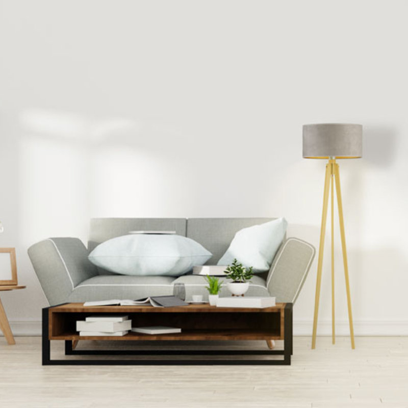Caryville 149cm Tripod Floor Lamp, Green/Gold, Yellow/Gold inside
