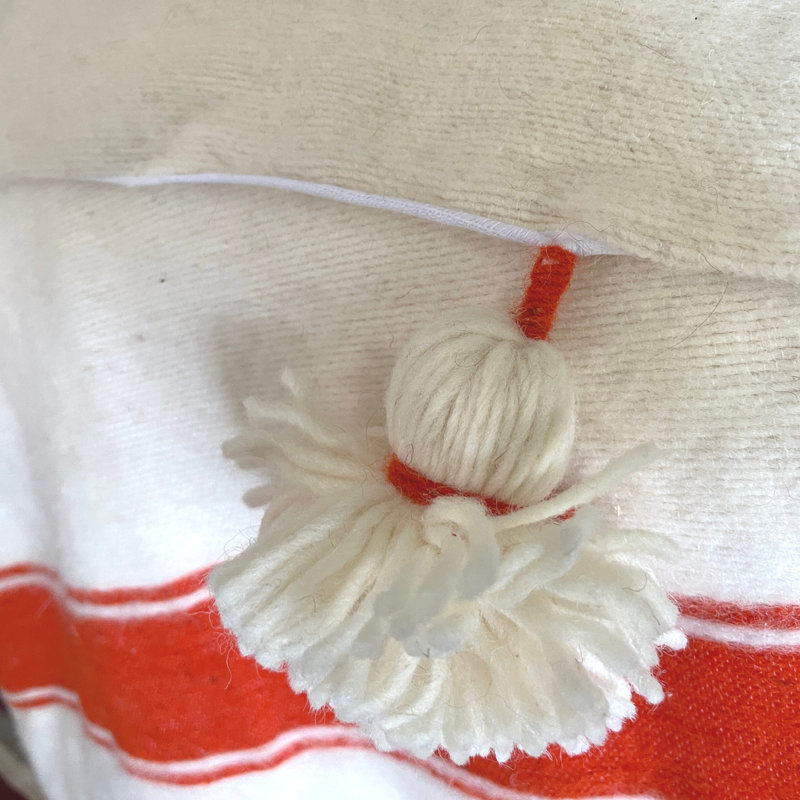 Hand Woven Throw Blanket, Orange