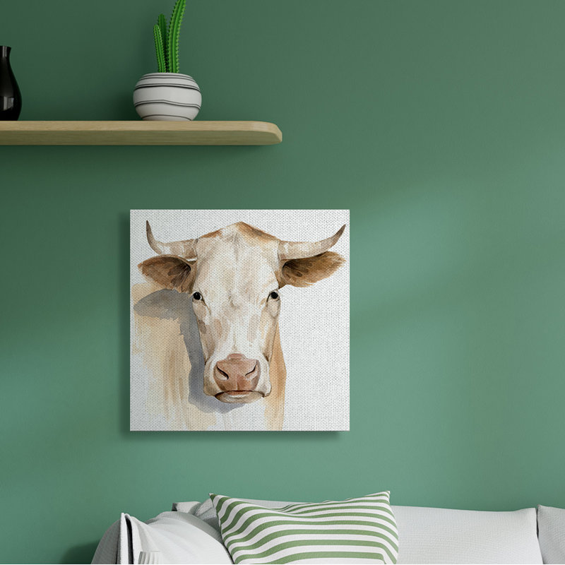 «Sulking Cow» par Grace Popp - impression sur toile, Toile tendue, H 30 po x l 30 po x 1,5 po