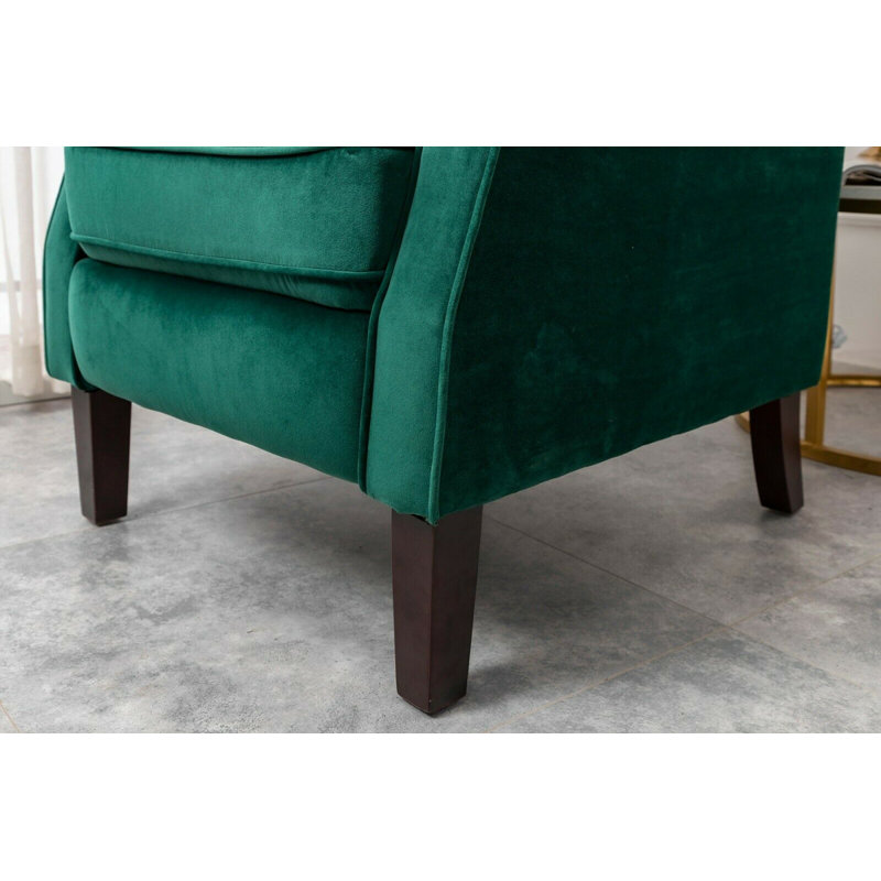 Phyllis Manual Recliner, Green Velvet