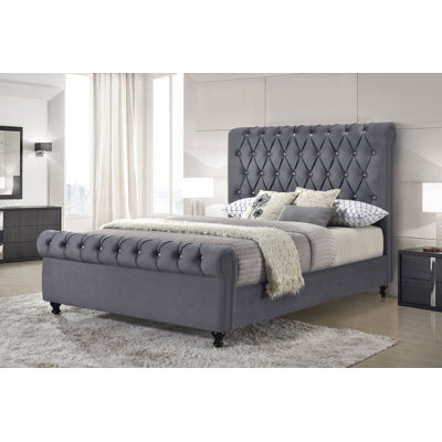 Harkness Upholstered Wingback Bed