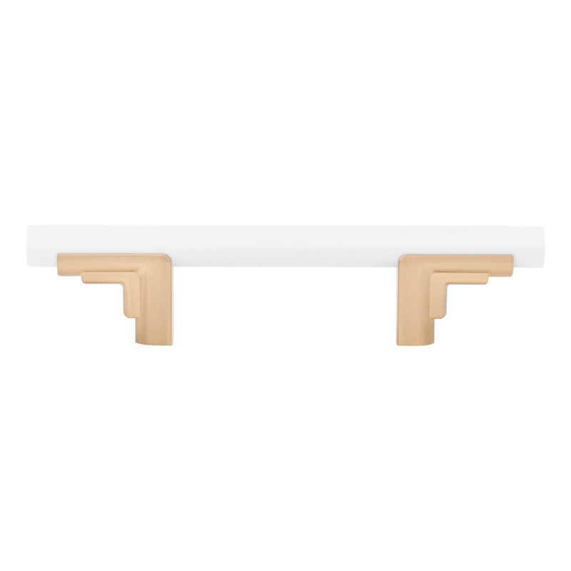 Poignée d'armoire 3 tons Anberlin 3 ", Champagne champagne / blanc mat