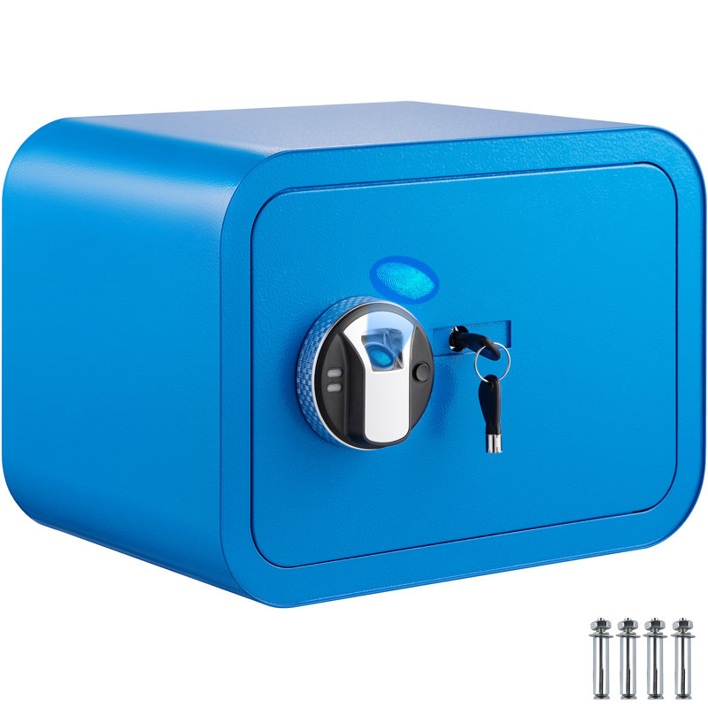 Coffre-fort de sécurité avec verrou biométrique, Bleu