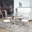 Fauteuil State St. en blanc satiné