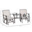 Fauteuils coulissants d'extérieur avec table basse Outsunny