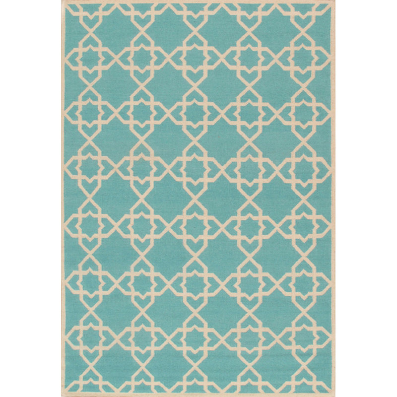 Flatweave Wool Geometric Indoor Rug