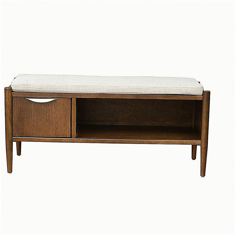 Banc d'appoint avec rangement et coussin rembourré