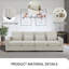Canapé moderne en lin 4 places avec accoudoirs et 4 coussins Morrin-807158477