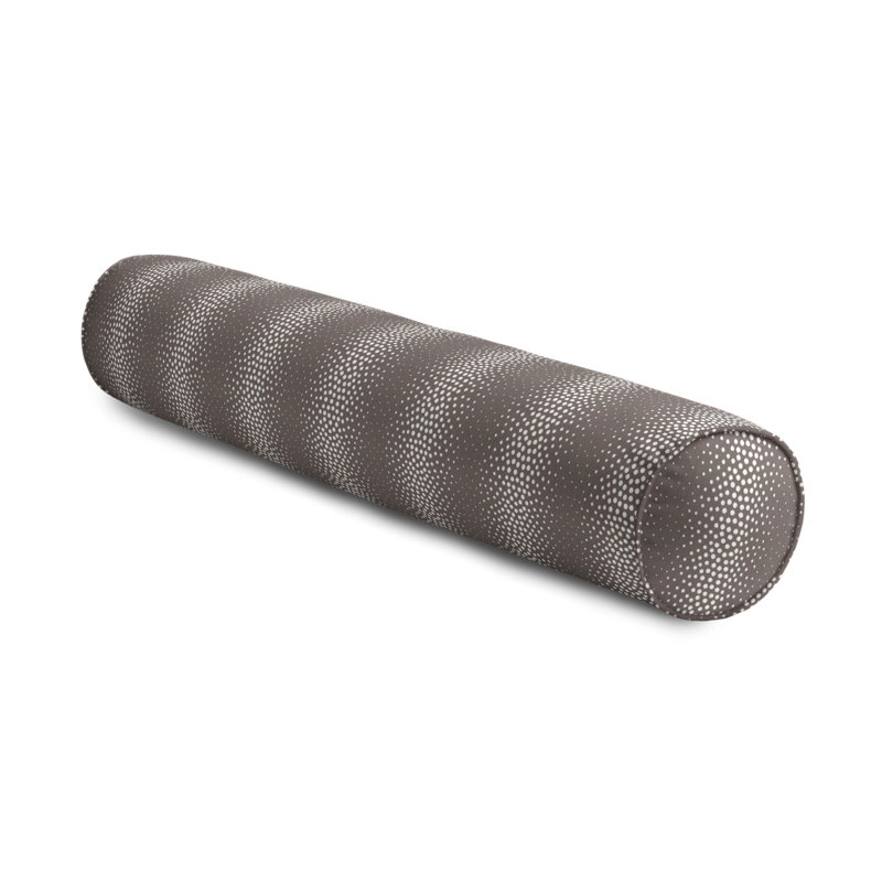 Linen Bolster Pillow Cover & Insert, 8" x 24", Gray