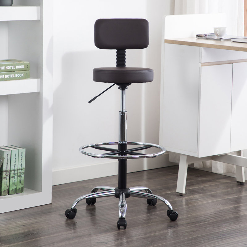 Drafting Chair Set of 4, Espresso